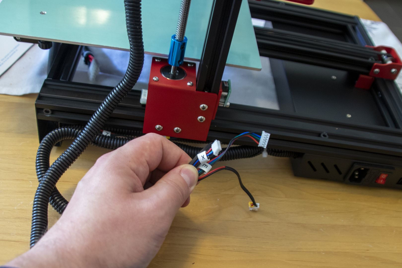 Cable for X-axis and extruder